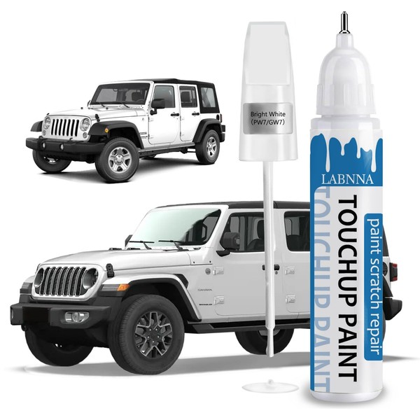 Bright White(PW7/GW7) Touch Up Paint for Jeep-Exact Match 2 in