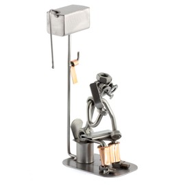 Steelman24 I Nuts and bolts sculpture Loo Man With Mobile With Personal Engraving I Handmade ornaments I I Metal figurine