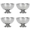 4Pcs Stainless Steel Dessert Bowl Multi Functional Drop Resistant Rustproof
