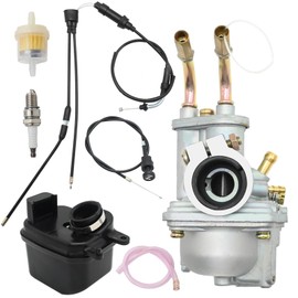 SYOWADA PW50 Carburetor Replacement for Yamaha Y-Zinger 50 1981-UP Peewee PW50 1990-UP 50cc Motorcycle Bike Engine Carb with Air Filter Fuel Filter Throttle Choke Cable