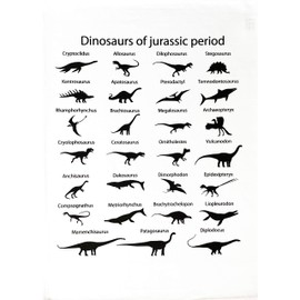 Half a Donkey Dinosaurs of the Jurassic Period - large Cotton Tea Towel