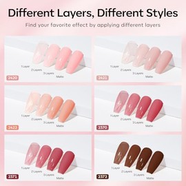 modelones- Estética de tendencia 2025: ¡Renueva tu look con el esmalte en gel transparente gelatinoso! Su acabado brillante y translúcido ofrece un ai