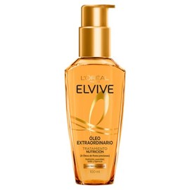 Elvive Tratamiento en Aceite LOréal Paris Óleo Extraordinario pelo más suave y con brillo intenso con 6 óleos de flores preciosas, 100 ml