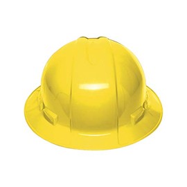 Truper CAS-AX, Casco de seguridad amarillo ala ancha diseño cómodo y ligero
