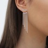 Long Earrings for Women Silver Chandelier Pearl Star Tassel Earrings