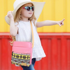 Kemy's Small Canvas Crossbody Bag for Teen Girls, Lightweight Messenger Shoulder Bags Cross Body Purse for Girls and Women