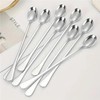 Stainless Steel Long Handle Spoons Set, Ice Cream Coffee Tea