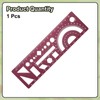 sourcing map Multifunctional Geometric Rulers 15cm Metric and SAE Aluminum