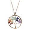 BIRLD Tree of Life Necklace, 7 Colors, Natural Crystal, Healing,