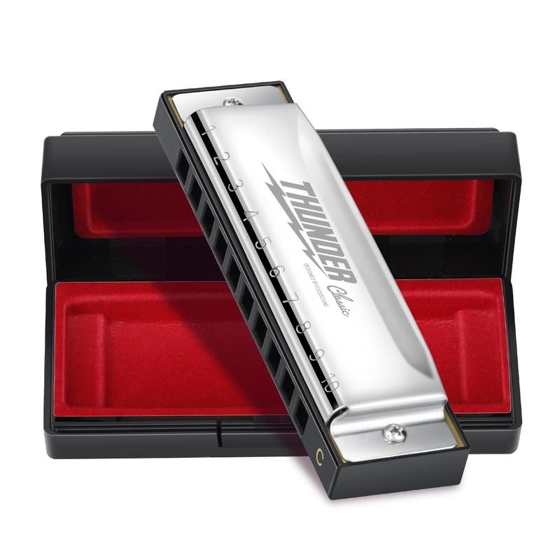 Focusound Blues Harmonica, Multi-Tone Options, 10 Holes 20 Notes, Quick