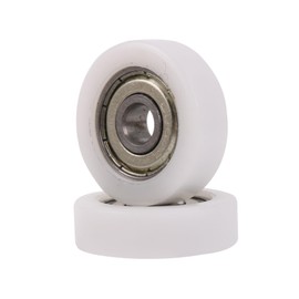 CNBTR 4PCS Nylon Round Pulley Track Roller Bearing Wheel 6x26x8mm 626ZZ Model Load 79KG for Furniture Hardware Accessories and Mobile Door White
