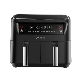 Air Fryer XL 8.5QT, Dual Zone 4 in 1 Air Fryer for Roast, Bake, Dehydrator, Defrost, Reheat for Quick Meals, Airfryers for Family Use