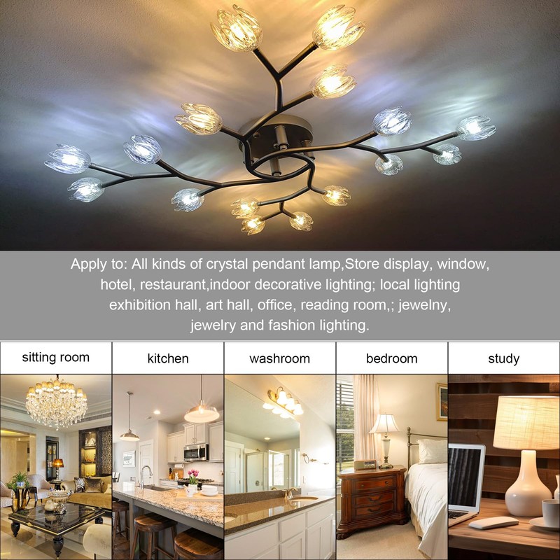 LFLAMPON AC110V-130V Dimmable G4 LED Light Bulbs, 2.6W Warm White