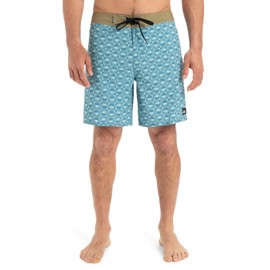 Quiksilver Men's Surfsilk Straight Leg 18 Board Shorts (Pack of 1), Florever Aquifer - Bgw6
