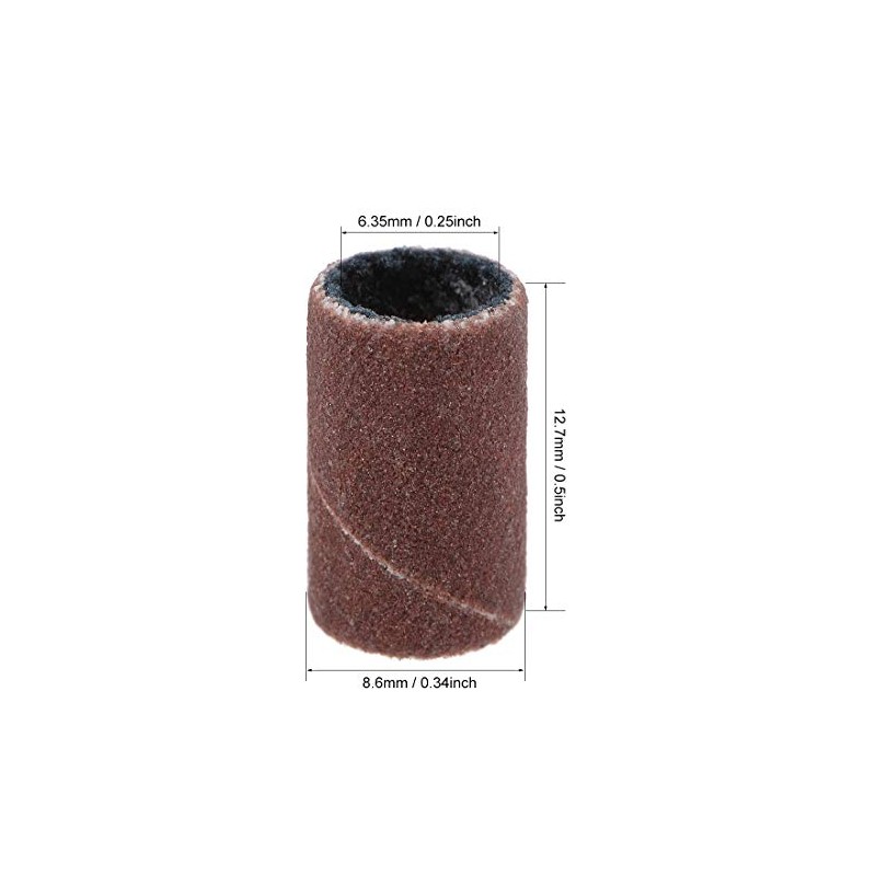 uxcell 1/4 Inch x 1/2 Inch Sanding Sleeves 600 Grits