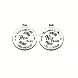 Stainless Steel Decision Coin, Round Shaped Flip Coin for Couples, Ideal Gifts for Anniversary, Birthday, Wedding - Color: Silver, Specification: 3PCS