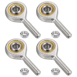 QUARKZMAN 4 Pieces SA5T/K 5mm Rod End Bearing M5 x 0.8 Male Thread with Left Hand Thread, Self-Lubricating Rod End Connections with Lock Nut