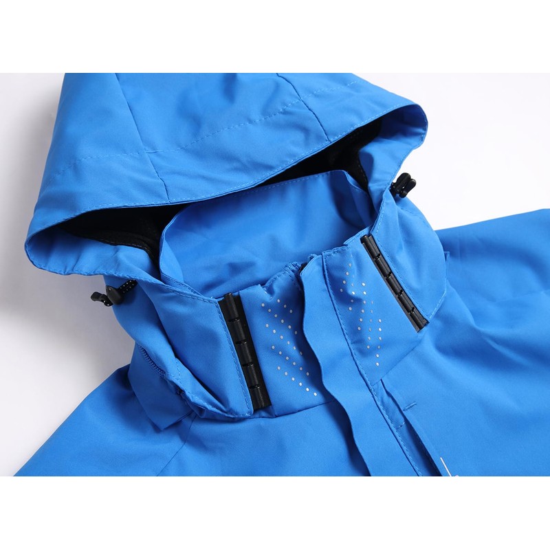 Hikevitang Men's Lightweight Waterproof Rain Jacket,Shell Hooded Outdoor Raincoat Hiking