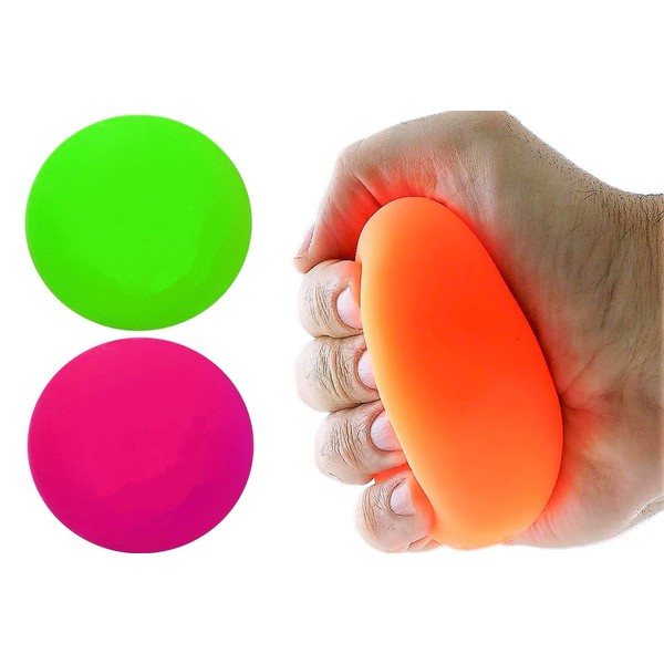 JA-RU Stretchy Ball (Pack of 2) and Bouncy Ball Set Soft Bounce Stress Ball Pull and Stretch | Item # 5565 401-2p
