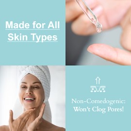 JOYAL BEAUTY Hyaluronic Acid Serum for Face Lips Eyes. 100% Pure Anti-Aging Serum for Skin Care. 2 Types of Hyaluronic Acid with High & Low Molecular Weight to Maximize Absorption and Hydration