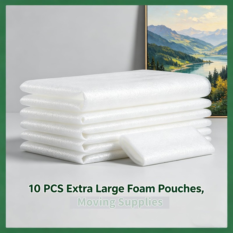 Parts3A Moving supplies,10PC Cushion Foam Pouches,24" x 36",0.5mm Thickness