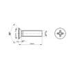 M6 (6mm x 12mm) Black Zinc Flake Phillips Countersunk Machine