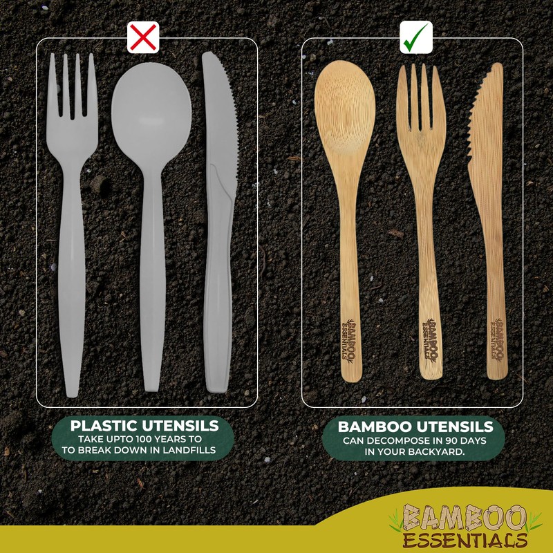 Travel Utensils with Case Set Fork, Knife, Spoon, Chopsticks, Straw,