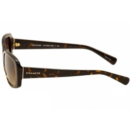 Coach Women's HC8168 512013 Sunglasses Dark Tortoise/Brown Gradient 56mm