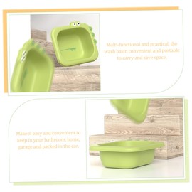 BESPORTBLE 2pcs Cartoon Wash Basins Portable Newborn Foot Face Tubs for Easy Cleaning Space Saving Design Green Pink for Boy Girl