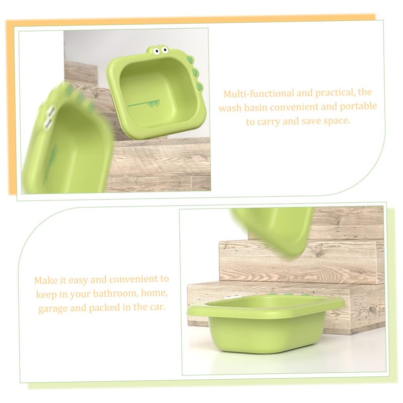 BESPORTBLE 2pcs Cartoon Wash Basins Portable Newborn Foot Face Tubs