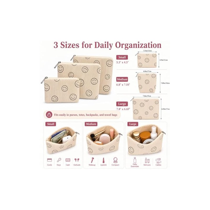 Cosmetic Bag Organizer Travel, Compact Lightweight Accessory for Travel and