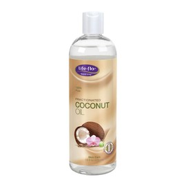 Life-Flo Coconut Oil, Fractionated | Light, Non-Greasy, Fast-Absorbing Face & Body Oil | For Dry Skin & Hair | No Parabens | 16 Fl Oz