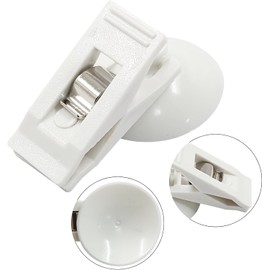 6 Packs Shower Curtain Clips White Suction Cup Clips Shower Curtain Weight Clip for Shower Hanging, Camper Christmas Decor, Home Decoration