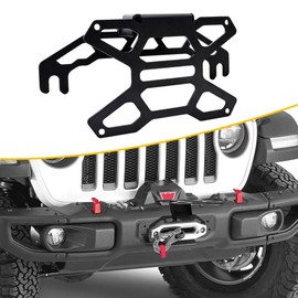 RERPRO Flip-Up Front License Plate Frame Bracket Holder for 10" Hawse Fairlead, License Plate Flipper Mount Compatible with Jeep Wrangler Off-Road Pickup Truck Car RV Bumper Winch