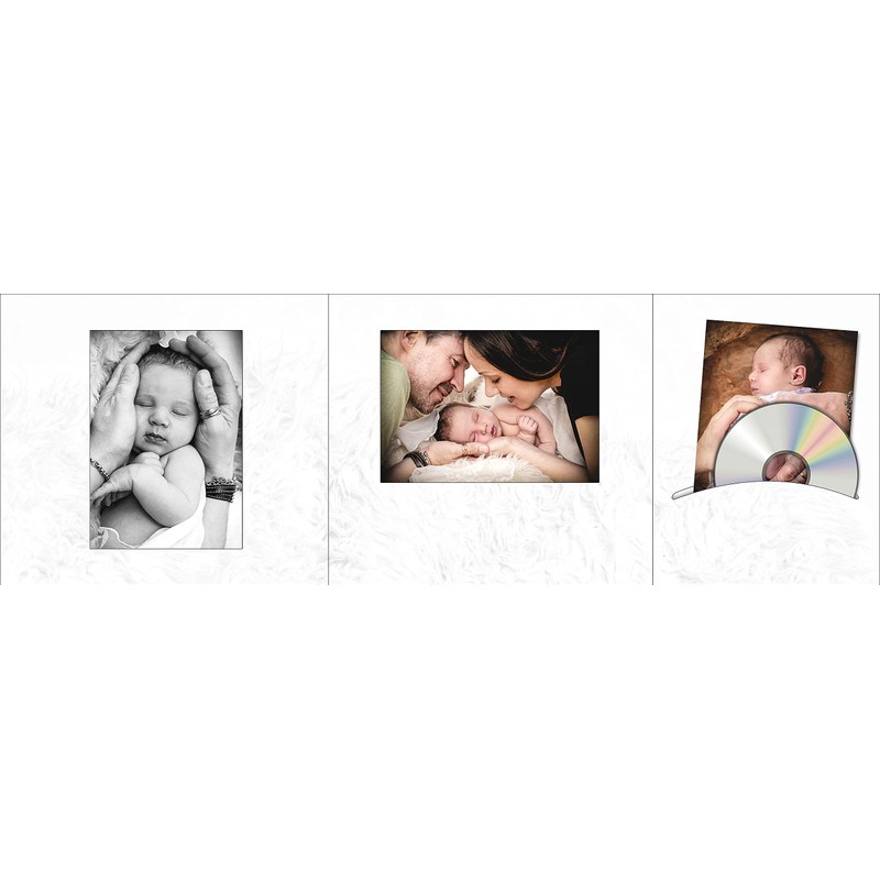 Leporello 3-Piece Portrait Folder for 13 x 18 Photos &