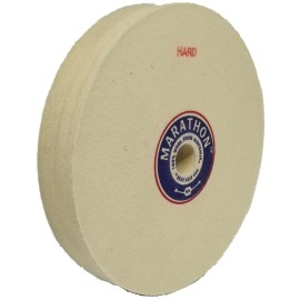 Marathon 6" Felt Wheel, 1" Thick, 5/8" Hole, Hard, 100% Wool, Jewelry Buffing