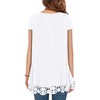 RAGEMALL Women's Tops Short Sleeve Lace Trim O-Neck A-Line Tunic