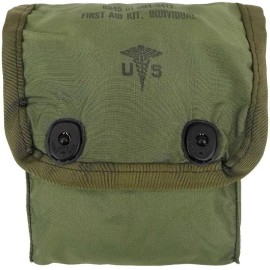 Military Issued OD Green Individual First Aid Pouch-NEW