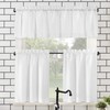 No. 918 Martine Microfibre Valance and Tier Set, Semi Clear,