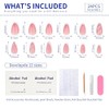 24 Piezas de Uñas Postizas a Presión, Uñas Falsas Cuadradas