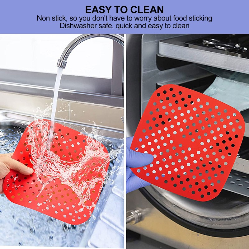 Reusable Air Fryer Mats Stick Proof Dishwasher Safe Oil Resistant