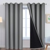 Yakamok 100% Blackout Curtains 84 Inches Long, 2 Thick Layers