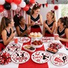 60Pcs Cheer Plates Party Supplies Decorations Cheerleader