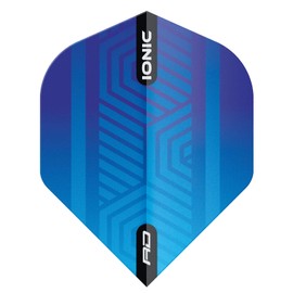 Red Dragon Hardcore Ionic Blue Dart Flights - 3 Sets Per Pack (9 Dart Flights in Total)