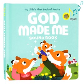 God Made Me Christian Sound Books for Kids - 6 Bible Songs - Christening, Baptism Gifts for Boys and Girls - Religious Toys, Interactive Music Books for Toddlers - Baby Dedication