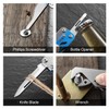 Multitool Wrench, with Adjustable Wrench/Flat Screwdriver/Phillips Screwdriver/Bottle opener/9 Different Sizes