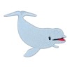 GRAY BELUGA WHALE MARINE SEA ANIMAL OCEAN ADVENTURE IRON ON