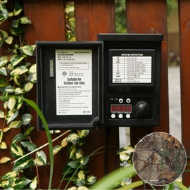 GOODSMANN Power Pack 120W Low Voltage Camo Transformer Outdoor Lighting Transformer with Photo Sensor and Timer, Weatherproof for Landscaping Light, Spotlight, Pathway Light 9111-12002-01A