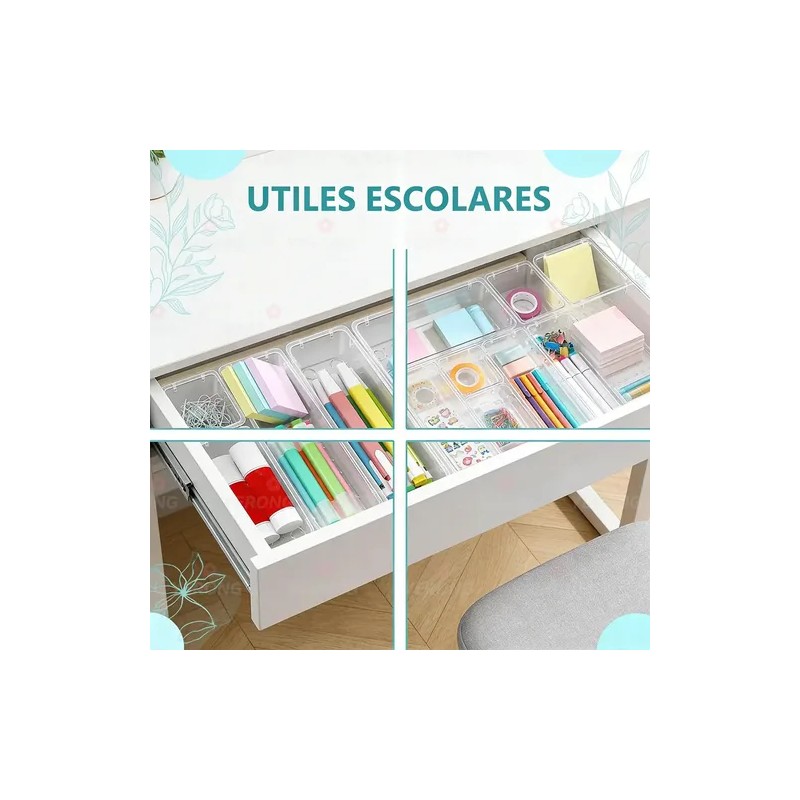 Organizador De Cajones Joyas Maquillaje 28 Pzas De Plástico
