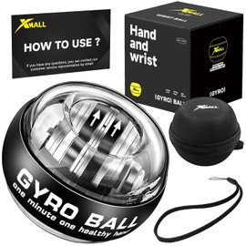 XMALL Bola de giroscopio de muñeca, fortalecedor de antebrazo de mano, entrenador de muñeca, iluminación colorida de arranque automático